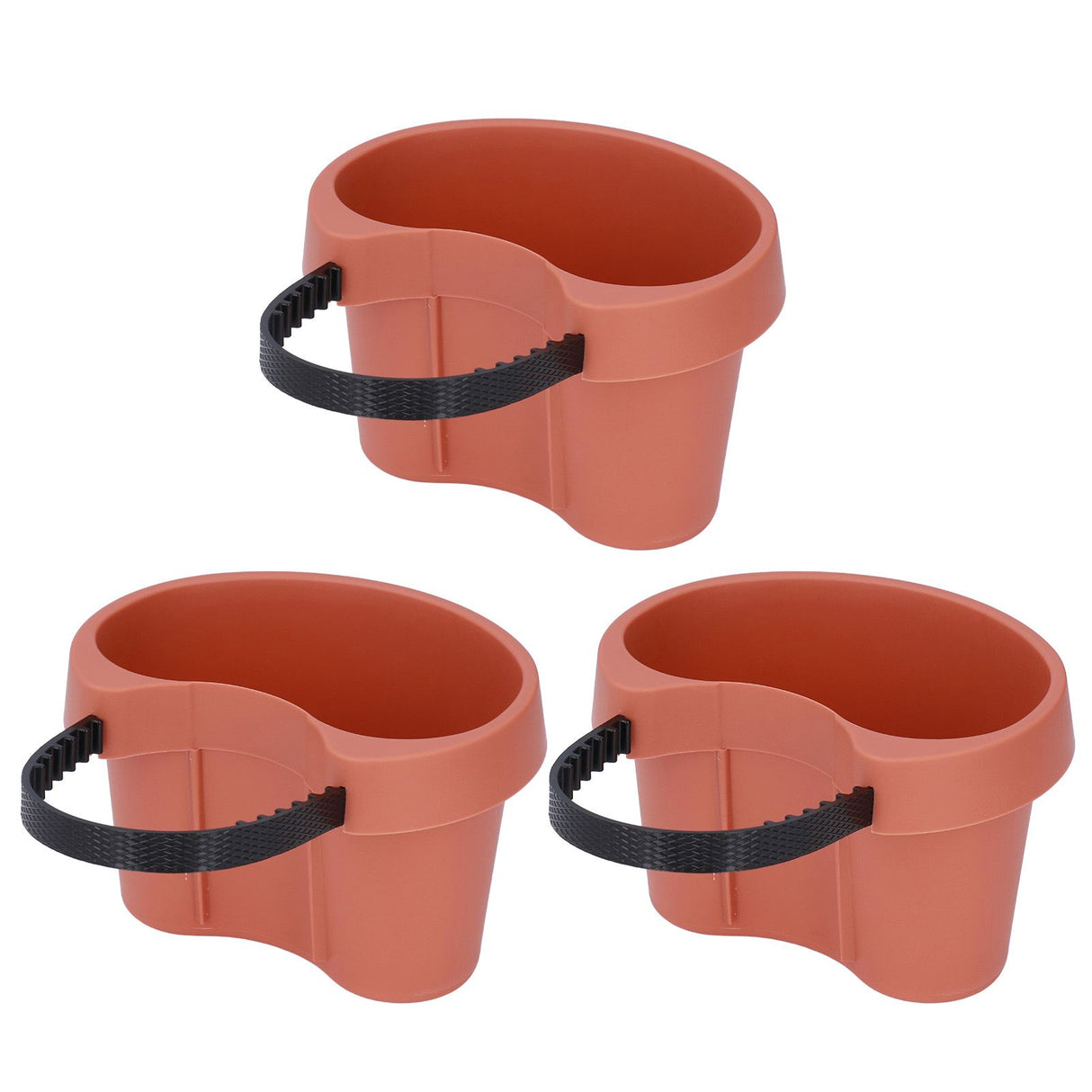 Flower Pot with Adjustable Strap Plastic Drain Pipe Flower Container Succulent Seedling Pot for Outdoor Balcony