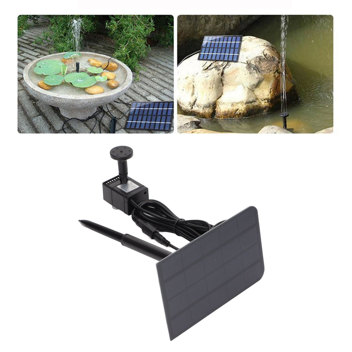 Solar Fountain Pond Pump 200L/H Solar Water Pump USB Powered Landscape Garden Fountain Pump
