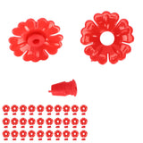 30 Set Hummingbird Feeder Flowers Hanging Bird Feeding Ports Replacement Parts Garden SuppliesRed