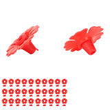 30 Set Hummingbird Feeder Flowers Hanging Bird Feeding Ports Replacement Parts Garden SuppliesRed - Side View