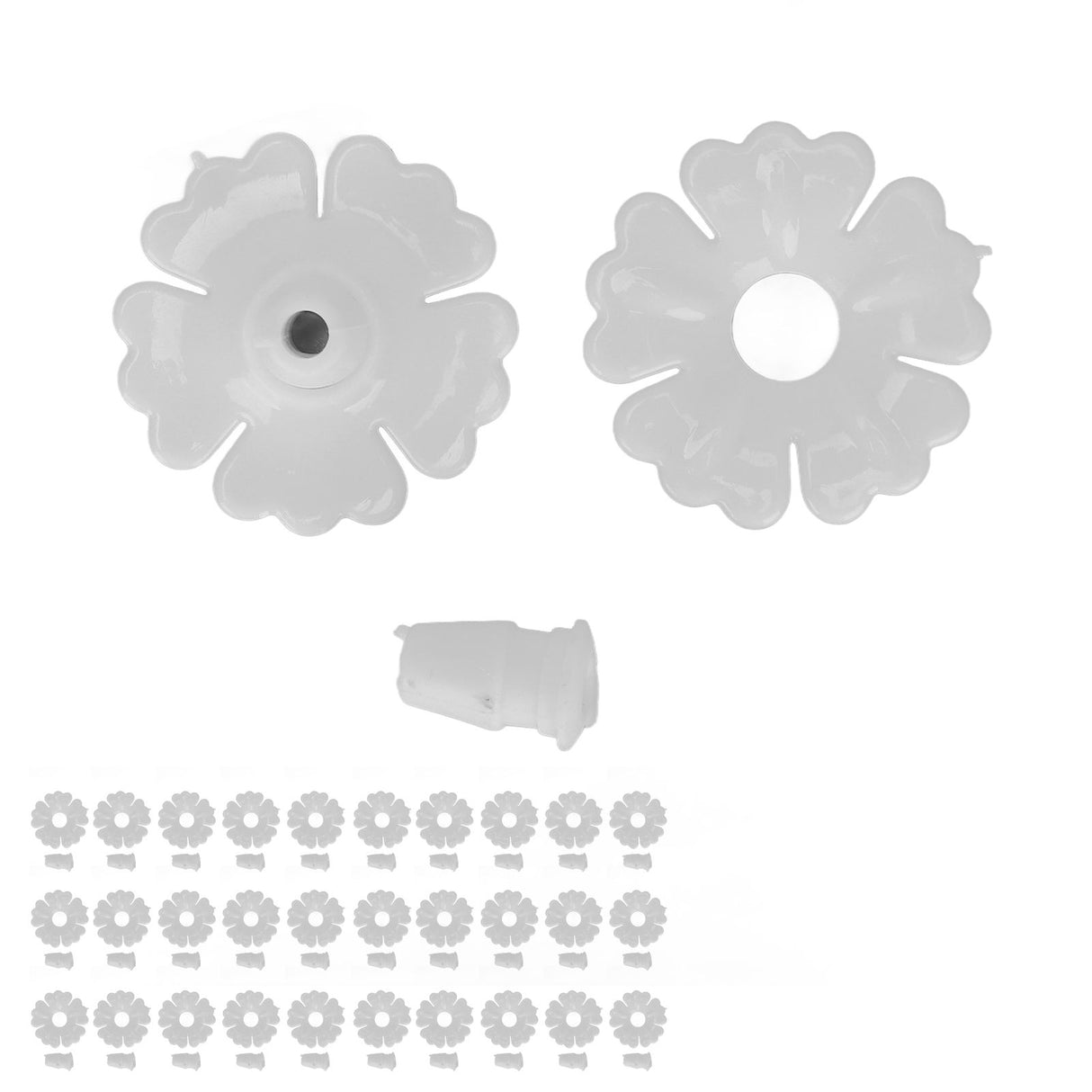 30 Set Hummingbird Feeder Flowers Hanging Bird Feeding Ports Replacement Parts Garden SuppliesWhite