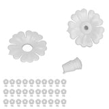 30 Set Hummingbird Feeder Flowers Hanging Bird Feeding Ports Replacement Parts Garden SuppliesWhite - 45-Degree Angle