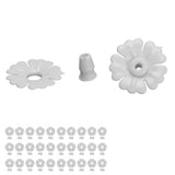 30 Set Hummingbird Feeder Flowers Hanging Bird Feeding Ports Replacement Parts Garden SuppliesWhite - Rear View