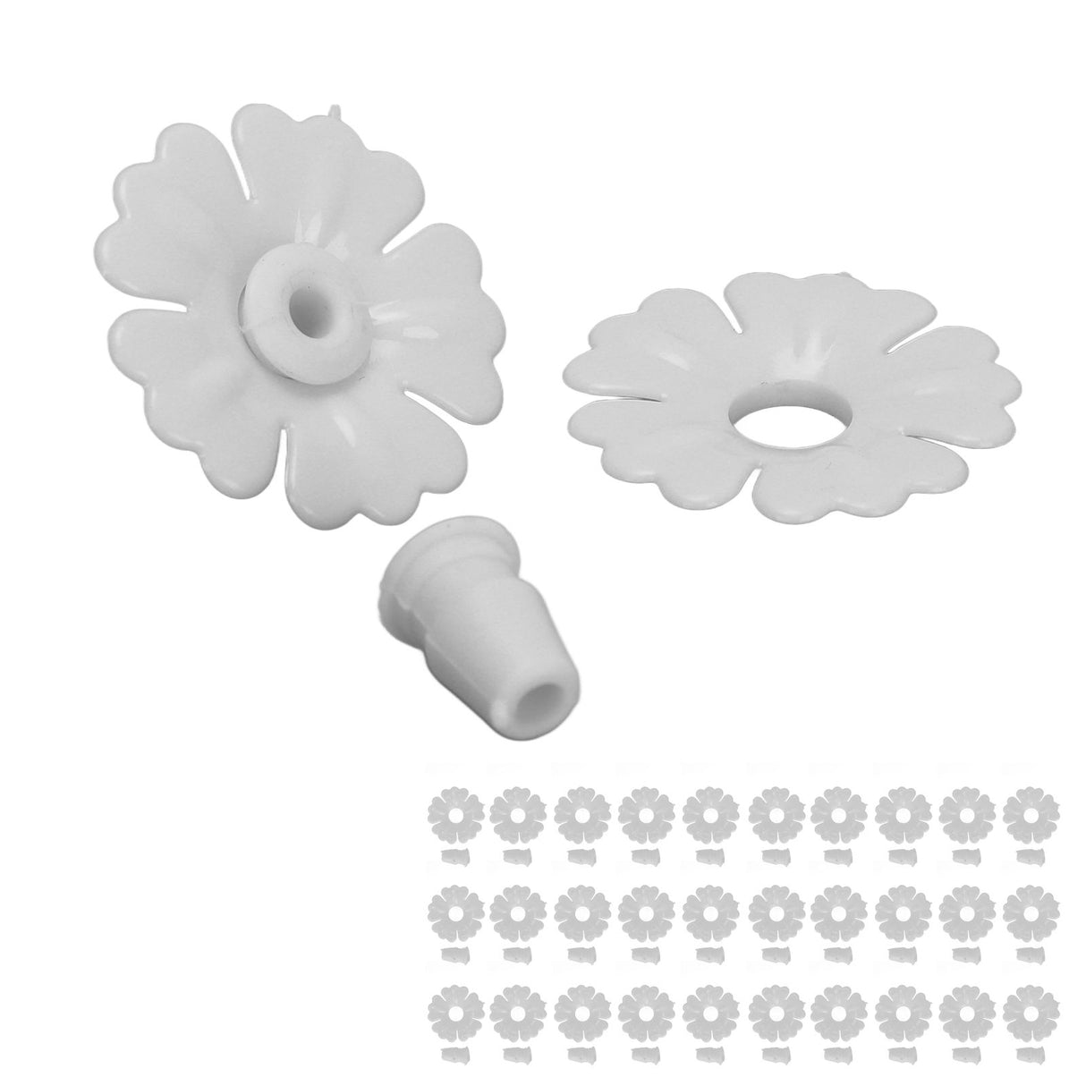 30 Set Hummingbird Feeder Flowers Hanging Bird Feeding Ports Replacement Parts Garden SuppliesWhite