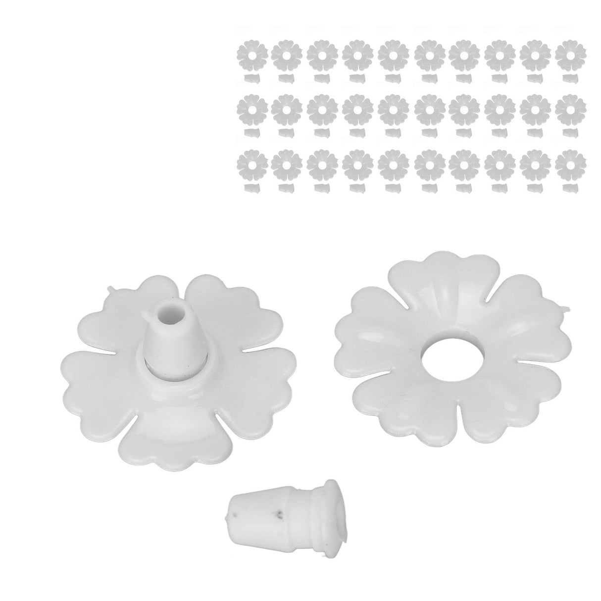 30 Set Hummingbird Feeder Flowers Hanging Bird Feeding Ports Replacement Parts Garden SuppliesWhite