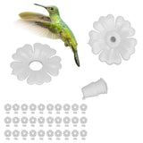30 Set Hummingbird Feeder Flowers Hanging Bird Feeding Ports Replacement Parts Garden SuppliesWhite