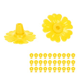 30 Set Hummingbird Feeder Flowers Hanging Bird Feeding Ports Replacement Parts Garden SuppliesYellow - Low Angle