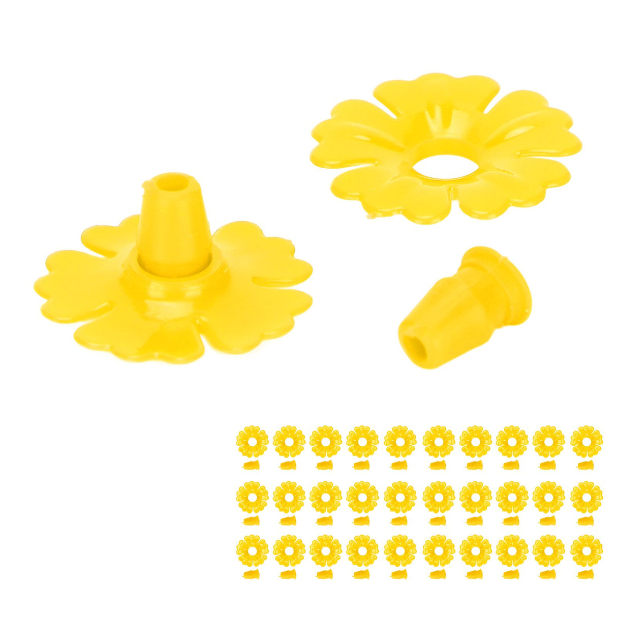 30 Set Hummingbird Feeder Flowers Hanging Bird Feeding Ports Replacement Parts Garden SuppliesYellow