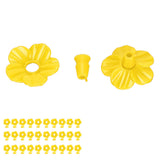30 Sets Hummingbird Feeder Flowers Multicolor Unique Replaceable Hummingbird Bird Feeder Flower AccessoriesYellow