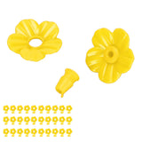 30 Sets Hummingbird Feeder Flowers Multicolor Unique Replaceable Hummingbird Bird Feeder Flower AccessoriesYellow - Rear View