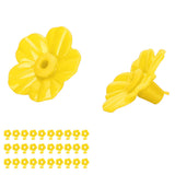 30 Sets Hummingbird Feeder Flowers Multicolor Unique Replaceable Hummingbird Bird Feeder Flower AccessoriesYellow