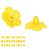 30 Sets Hummingbird Feeder Flowers Multicolor Unique Replaceable Hummingbird Bird Feeder Flower AccessoriesYellow - Extra Image
