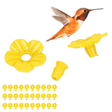 30 Sets Hummingbird Feeder Flowers Multicolor Unique Replaceable Hummingbird Bird Feeder Flower AccessoriesYellow - Extra Image