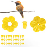 30 Sets Hummingbird Feeder Flowers Multicolor Unique Replaceable Hummingbird Bird Feeder Flower AccessoriesYellow