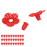 30 Sets Hummingbird Feeder Flowers Multicolor Unique Replaceable Hummingbird Bird Feeder Flower AccessoriesRed - Front View