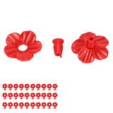 30 Sets Hummingbird Feeder Flowers Multicolor Unique Replaceable Hummingbird Bird Feeder Flower AccessoriesRed