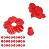 30 Sets Hummingbird Feeder Flowers Multicolor Unique Replaceable Hummingbird Bird Feeder Flower AccessoriesRed - 45-Degree Angle