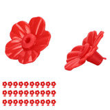 30 Sets Hummingbird Feeder Flowers Multicolor Unique Replaceable Hummingbird Bird Feeder Flower AccessoriesRed - Close-Up Angle