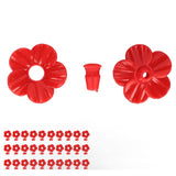 30 Sets Hummingbird Feeder Flowers Multicolor Unique Replaceable Hummingbird Bird Feeder Flower AccessoriesRed - Low Angle