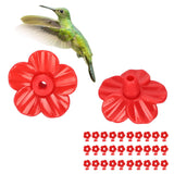 30 Sets Hummingbird Feeder Flowers Multicolor Unique Replaceable Hummingbird Bird Feeder Flower AccessoriesRed - Extra Image