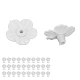 30 Sets Hummingbird Feeder Flowers Multicolor Unique Replaceable Hummingbird Bird Feeder Flower AccessoriesWhite