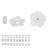 30 Sets Hummingbird Feeder Flowers Multicolor Unique Replaceable Hummingbird Bird Feeder Flower AccessoriesWhite - Side View