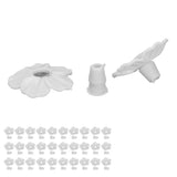 30 Sets Hummingbird Feeder Flowers Multicolor Unique Replaceable Hummingbird Bird Feeder Flower AccessoriesWhite - Top-Down View