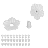30 Sets Hummingbird Feeder Flowers Multicolor Unique Replaceable Hummingbird Bird Feeder Flower AccessoriesWhite - Rear View