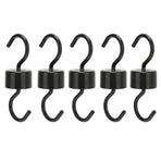 5Pcs Bird Feeder Hooks Black ABS Sturdy Easy Install Beautiful Ant Prevention Hooks for Garden