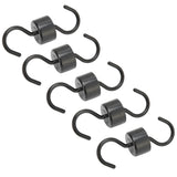 5Pcs Bird Feeder Hooks Black ABS Sturdy Easy Install Beautiful Ant Prevention Hooks for Garden - 45-Degree Angle