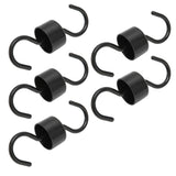 5Pcs Bird Feeder Hooks Black ABS Sturdy Easy Install Beautiful Ant Prevention Hooks for Garden - Rear View