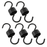 5Pcs Bird Feeder Hooks Black ABS Sturdy Easy Install Beautiful Ant Prevention Hooks for Garden