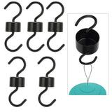 5Pcs Bird Feeder Hooks Black ABS Sturdy Easy Install Beautiful Ant Prevention Hooks for Garden