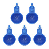 5Pcs Automatic Chicken Water Cups PP Plastic Poultry Waterer Kit for Pigeons G1/8 Male Thread - Top-Down View
