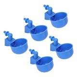 5Pcs Automatic Chicken Water Cups PP Plastic Poultry Waterer Kit for Pigeons G1/8 Male Thread - 45-Degree Angle