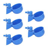 5Pcs Automatic Chicken Water Cups PP Plastic Poultry Waterer Kit for Pigeons G1/8 Male Thread - Rear View