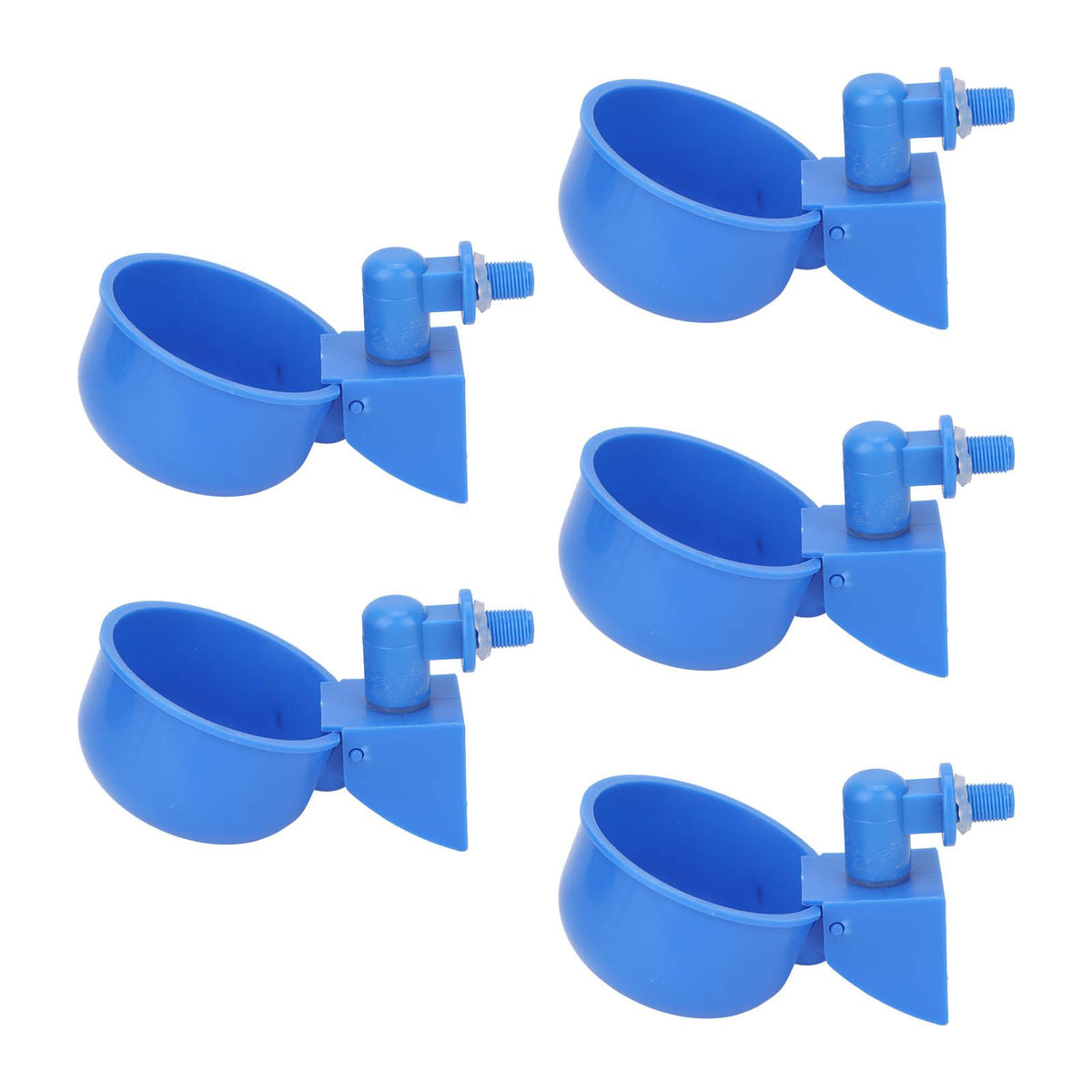 5Pcs Automatic Chicken Water Cups PP Plastic Poultry Waterer Kit for Pigeons G1/8 Male Thread