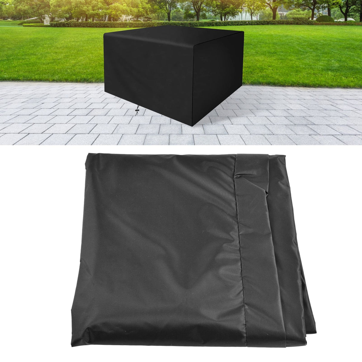 Dust Cover 145x117x61cm Rectangle Water Dust Resistant Polyester Fiber Garden Furniture Cover for Garden