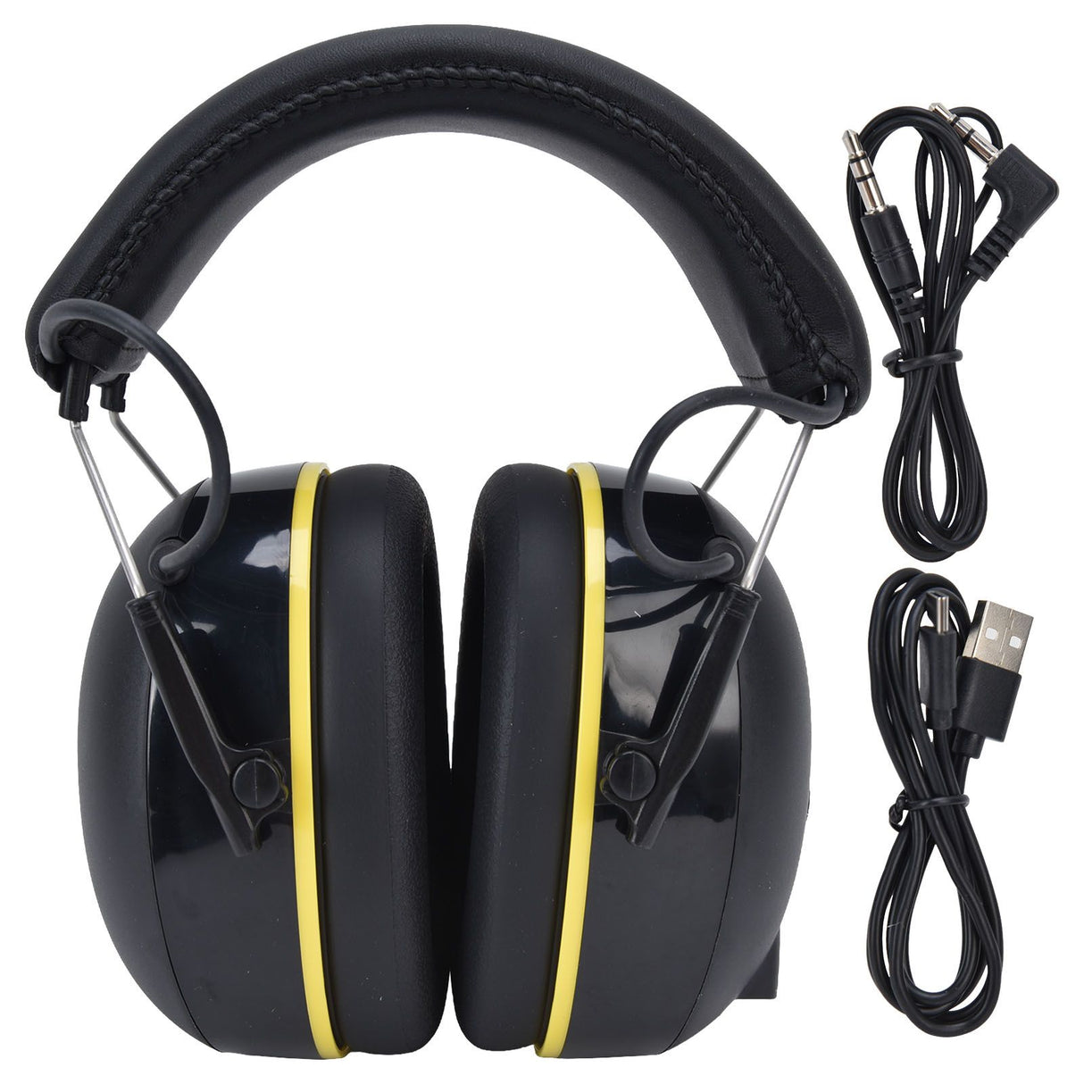 Hearing Protection Earmuffs 5V/1A Noise Canceling Multifunctional Ear Protection Earmuffs for Gardening Black