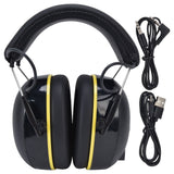 Hearing Protection Earmuffs 5V/1A Noise Canceling Multifunctional Ear Protection Earmuffs for Gardening Black