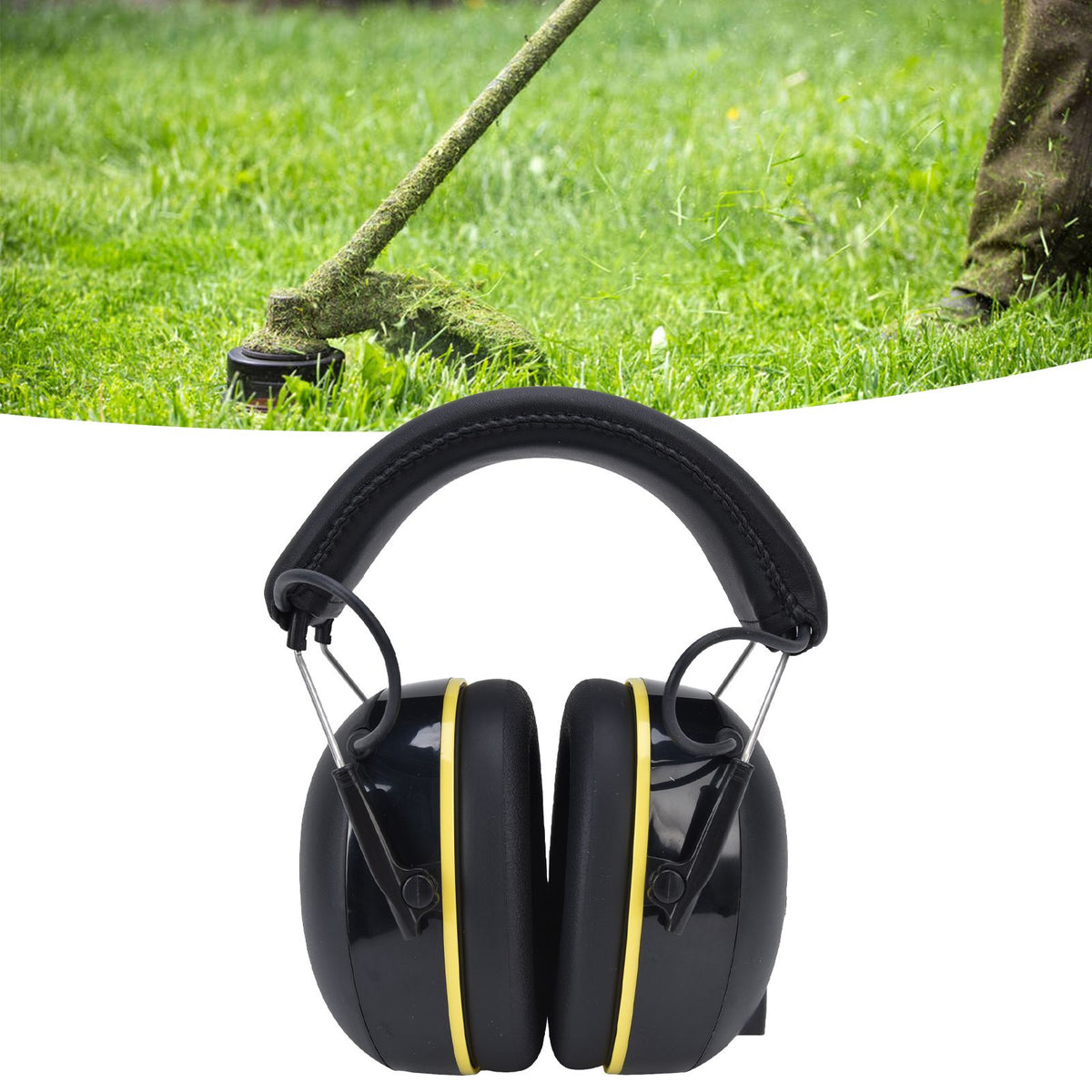 Hearing Protection Earmuffs 5V/1A Noise Canceling Multifunctional Ear Protection Earmuffs for Gardening Black