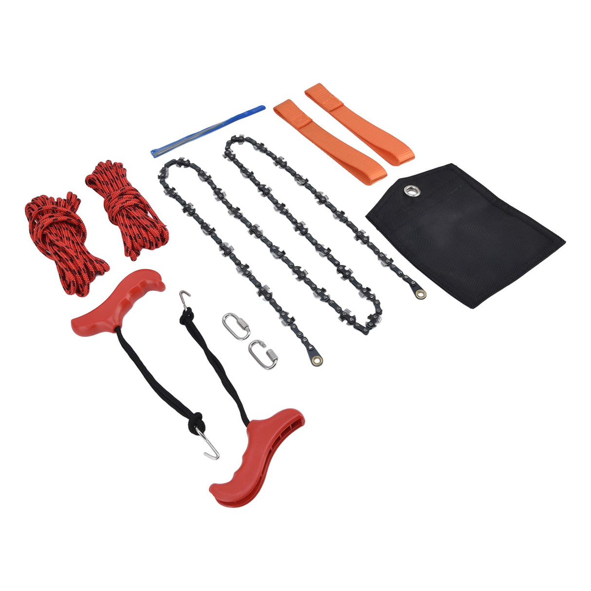 Hand Rope Chain Saw Efficient Both Sides Teeth Blades Folding Pocket Chainsaw for Tree Limb 53 Inch