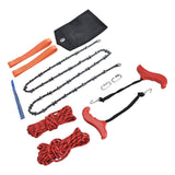 Hand Rope Chain Saw Efficient Both Sides Teeth Blades Folding Pocket Chainsaw for Tree Limb 53 Inch