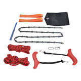 Hand Rope Chain Saw Efficient Both Sides Teeth Blades Folding Pocket Chainsaw for Tree Limb 53 Inch