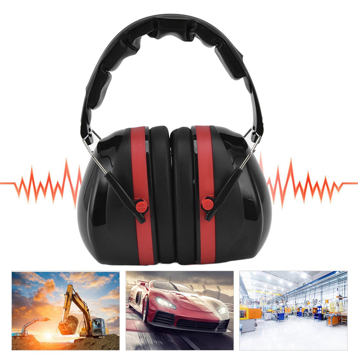 Foldable Shooting Hearing Protection Ear Muffs Noise Reduction Safety Earmuff for Gardens Industries