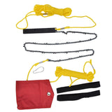 48 Inch Tree Limb Hand Rope Chain Saw 63 Teeth High Hardness Comfortable Handle Folding Pocket Chainsaw for Tree Pruning - Front View