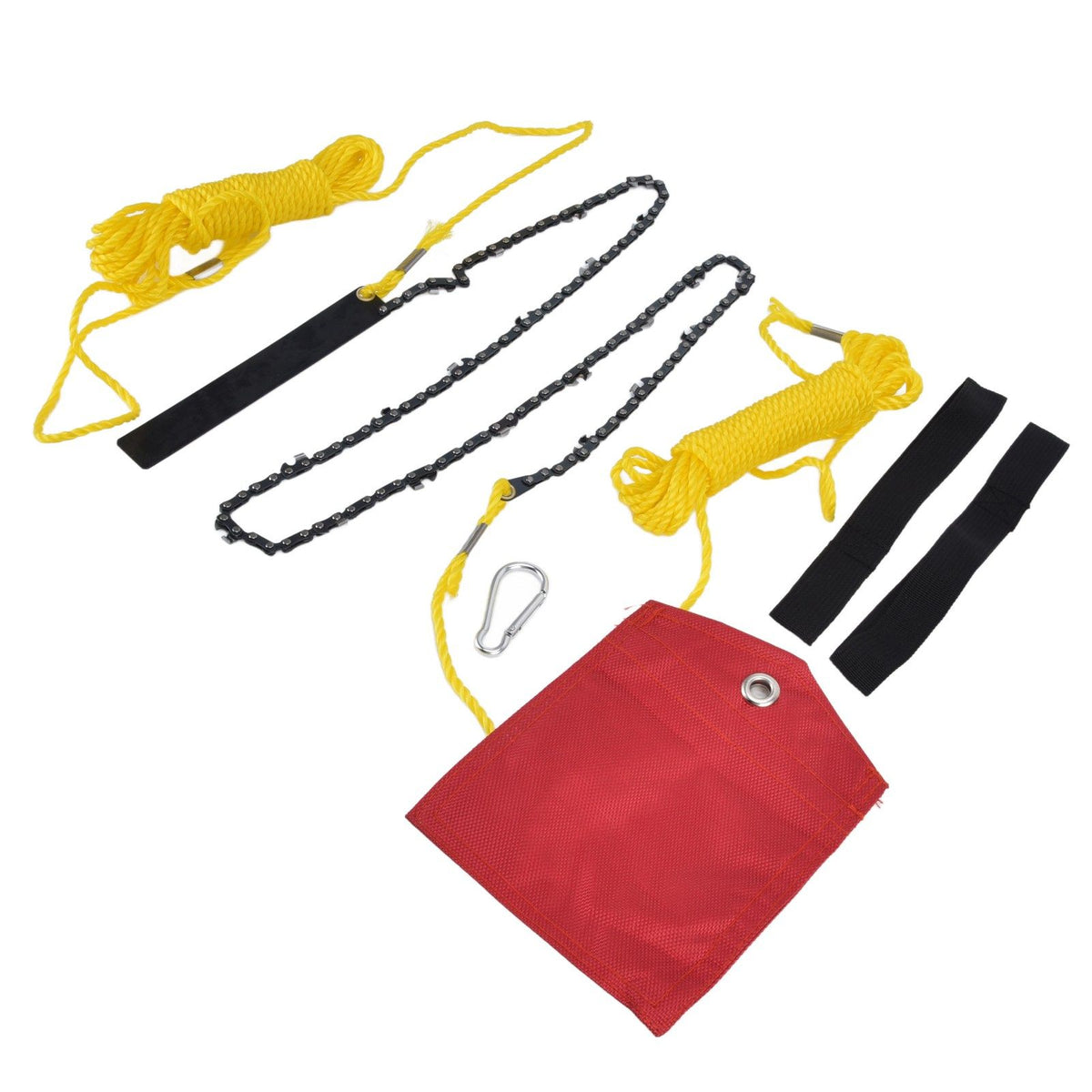 48 Inch Tree Limb Hand Rope Chain Saw 63 Teeth High Hardness Comfortable Handle Folding Pocket Chainsaw for Tree Pruning