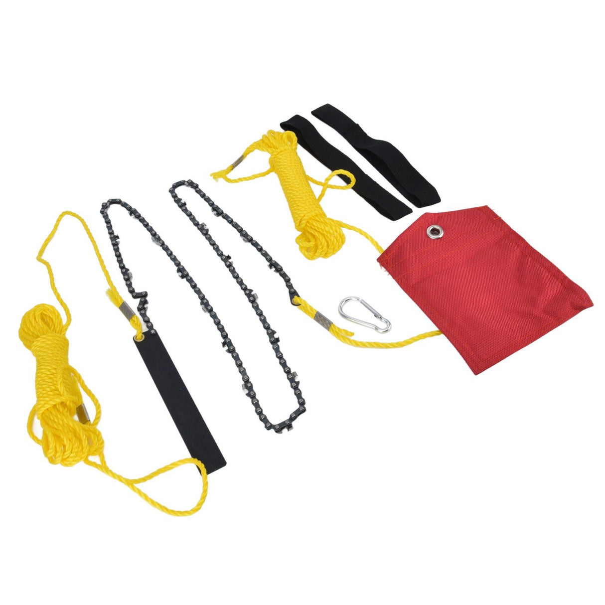 48 Inch Tree Limb Hand Rope Chain Saw 63 Teeth High Hardness Comfortable Handle Folding Pocket Chainsaw for Tree Pruning