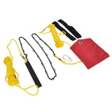 48 Inch Tree Limb Hand Rope Chain Saw 63 Teeth High Hardness Comfortable Handle Folding Pocket Chainsaw for Tree Pruning