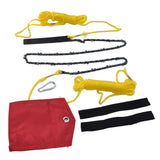 48 Inch Tree Limb Hand Rope Chain Saw 63 Teeth High Hardness Comfortable Handle Folding Pocket Chainsaw for Tree Pruning - Rear View
